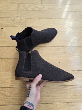 Rothy's | The Merino monochrome coco brown chelsea boots | WMS 9.5